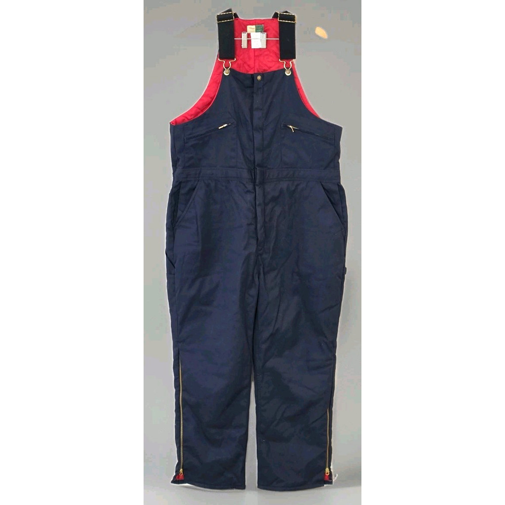 Vintage WearGuard Insulated Zip Bib Overalls Men's XL Regular Navy Blue Workwear